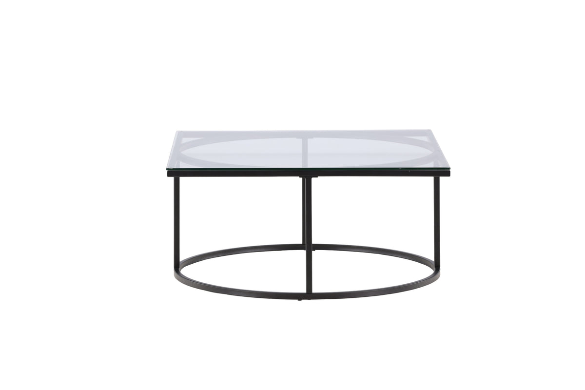 Skanör sofabord - 90 × 90 cm - sort, klar, transparent - billede 7