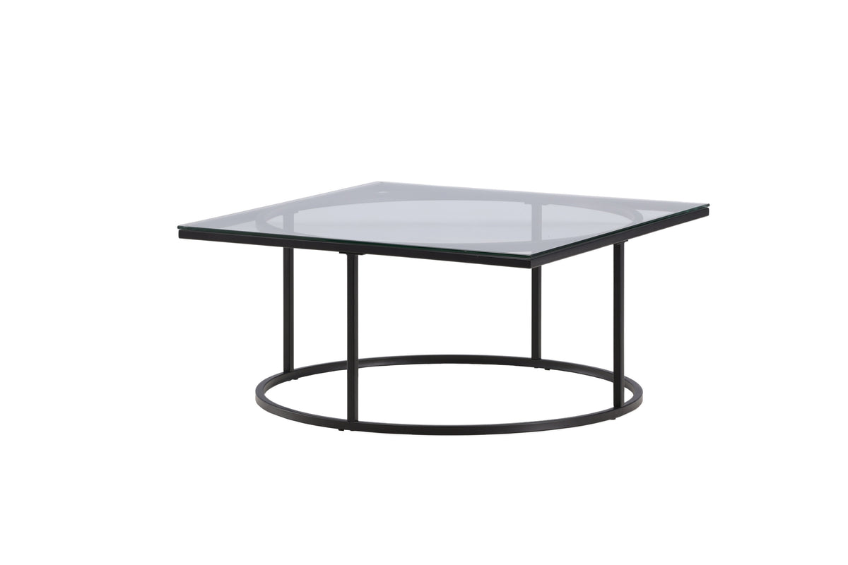 Skanör sofabord - 90 × 90 cm - sort, klar, transparent - billede 8