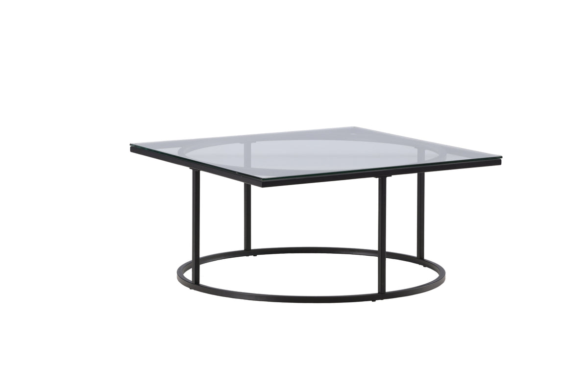 Skanör sofabord - 90 × 90 cm - sort, klar, transparent - billede 9