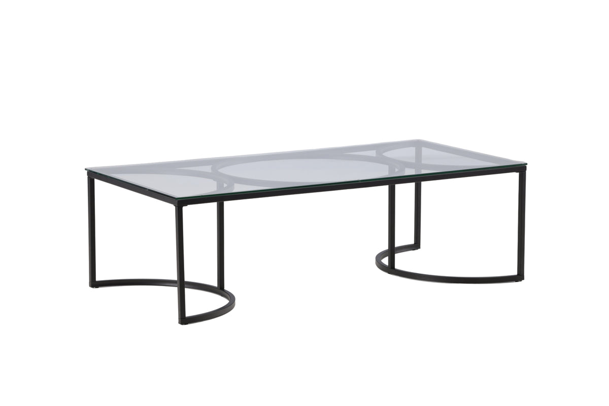 Skanör sofabord - 140 × 70 cm - sort, klar, transparent - billede 12