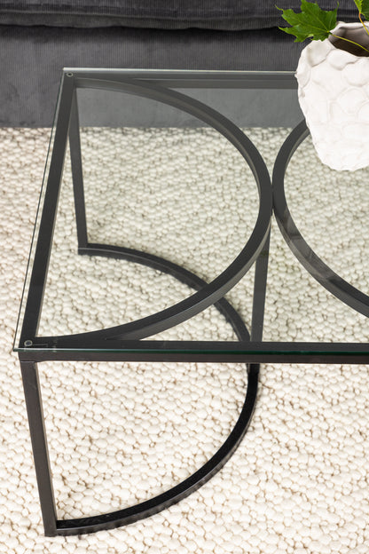 Skanör sofabord - 140 × 70 cm - sort, klar, transparent - billede 20