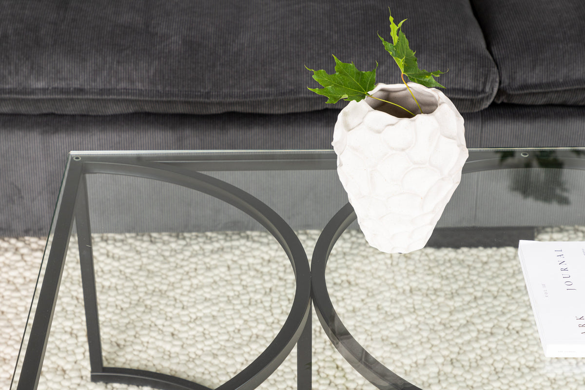 Skanör sofabord - 140 × 70 cm - sort, klar, transparent - billede 16