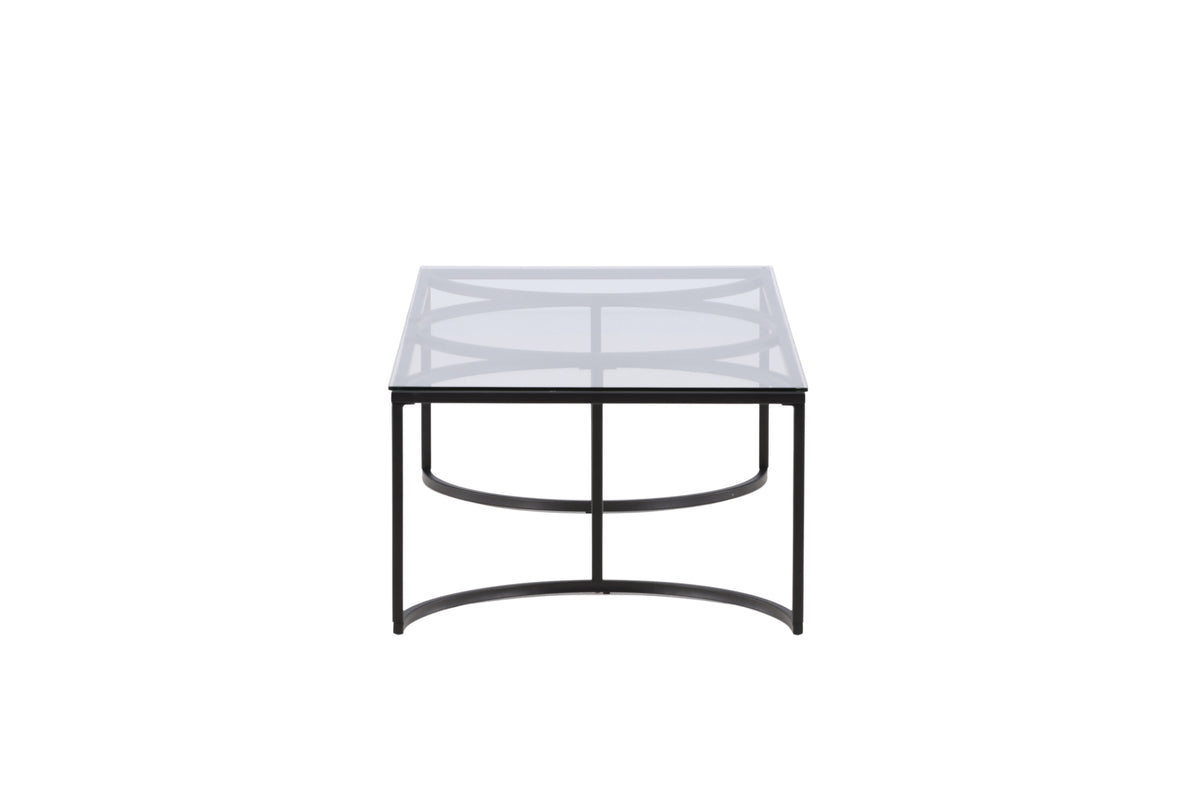 Skanör sofabord - 140 × 70 cm - sort, klar, transparent - billede 4