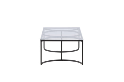 Skanör sofabord - 140 × 70 cm - sort, klar, transparent - billede 4