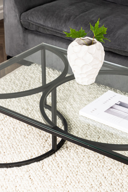 Skanör sofabord - 140 × 70 cm - sort, klar, transparent - billede 21