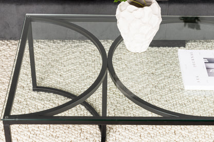 Skanör sofabord - 140 × 70 cm - sort, klar, transparent - billede 17