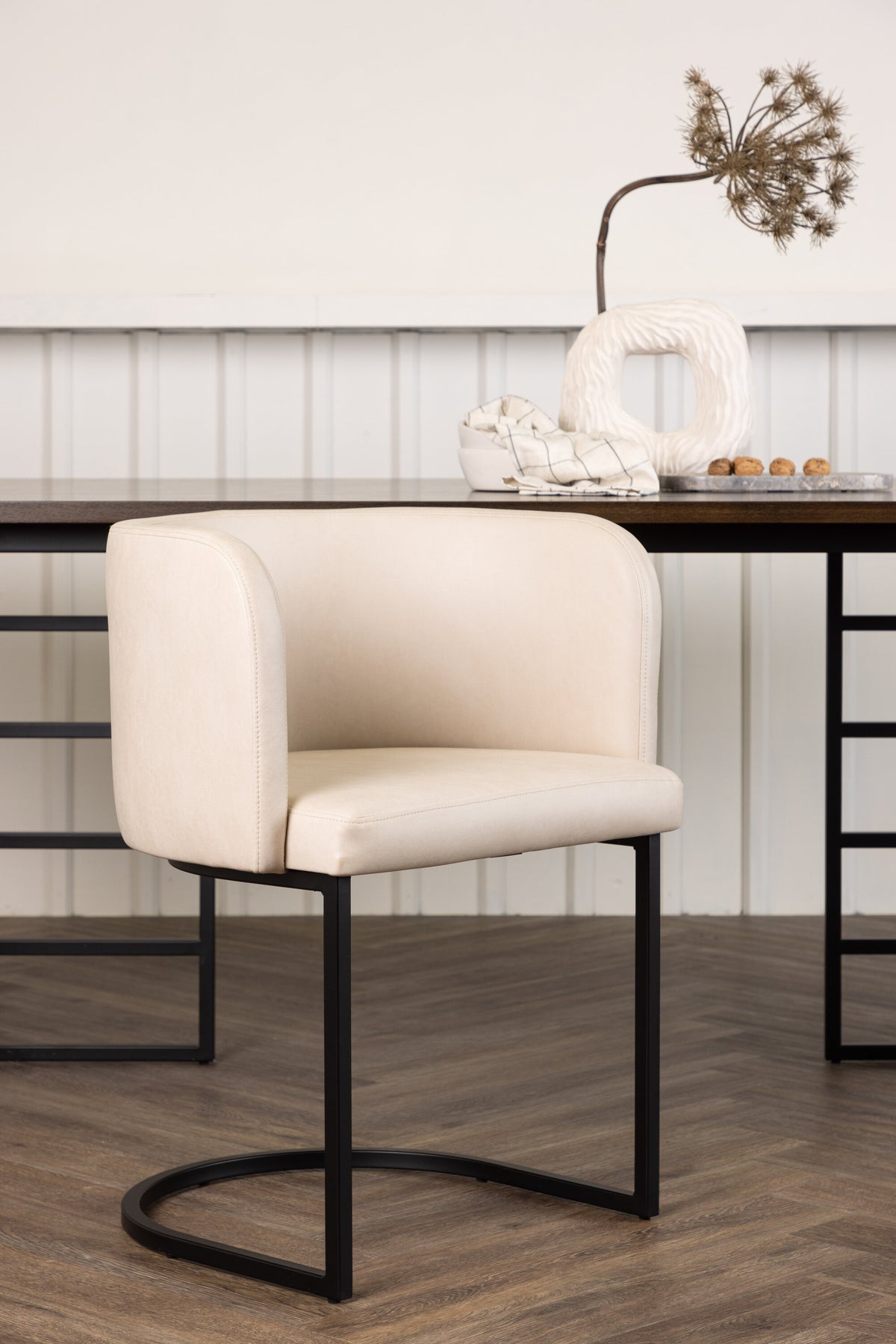Simrishamn spisebordsstol - beige, sort - billede 17