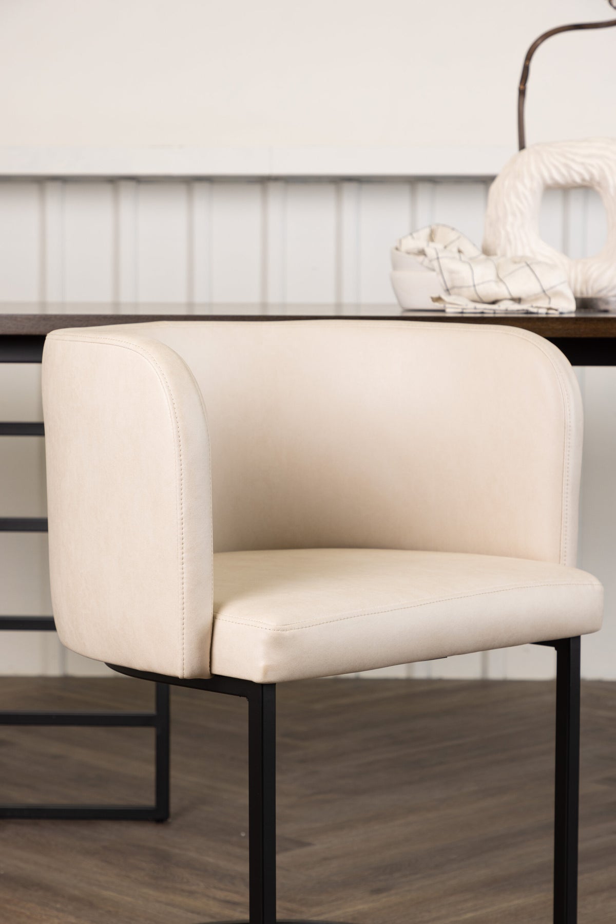Simrishamn spisebordsstol - beige, sort - billede 18