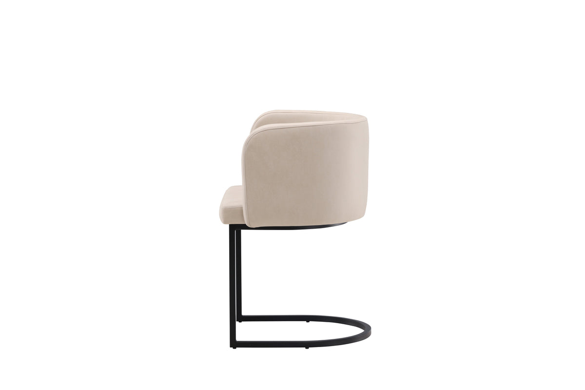 Simrishamn spisebordsstol - beige, sort - billede 4
