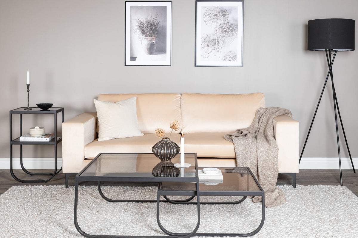 Bolero 3-personers sofa - beige, sort - billede 5