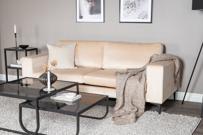 Bolero 3-personers sofa - beige, sort - billede 6