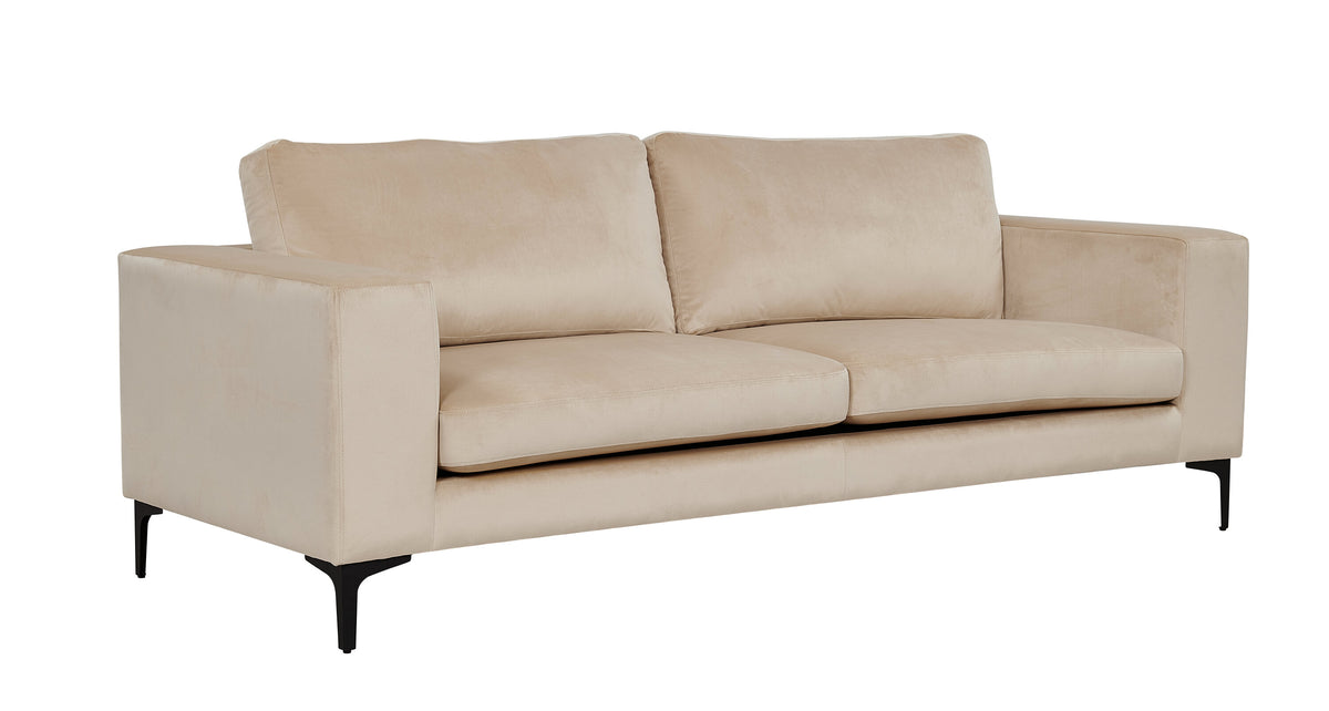 Bolero 3-personers sofa - beige, sort - billede 3