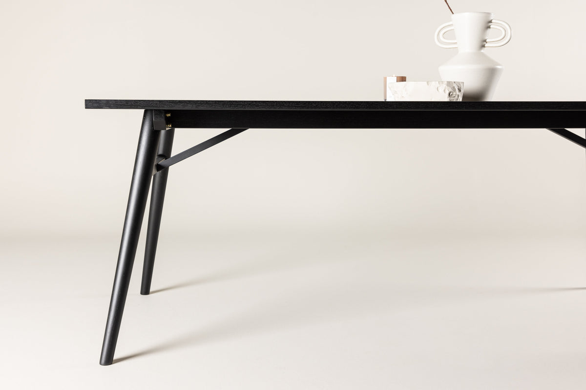 Sleek spisebord - 195 × 95 cm - sort - billede 19