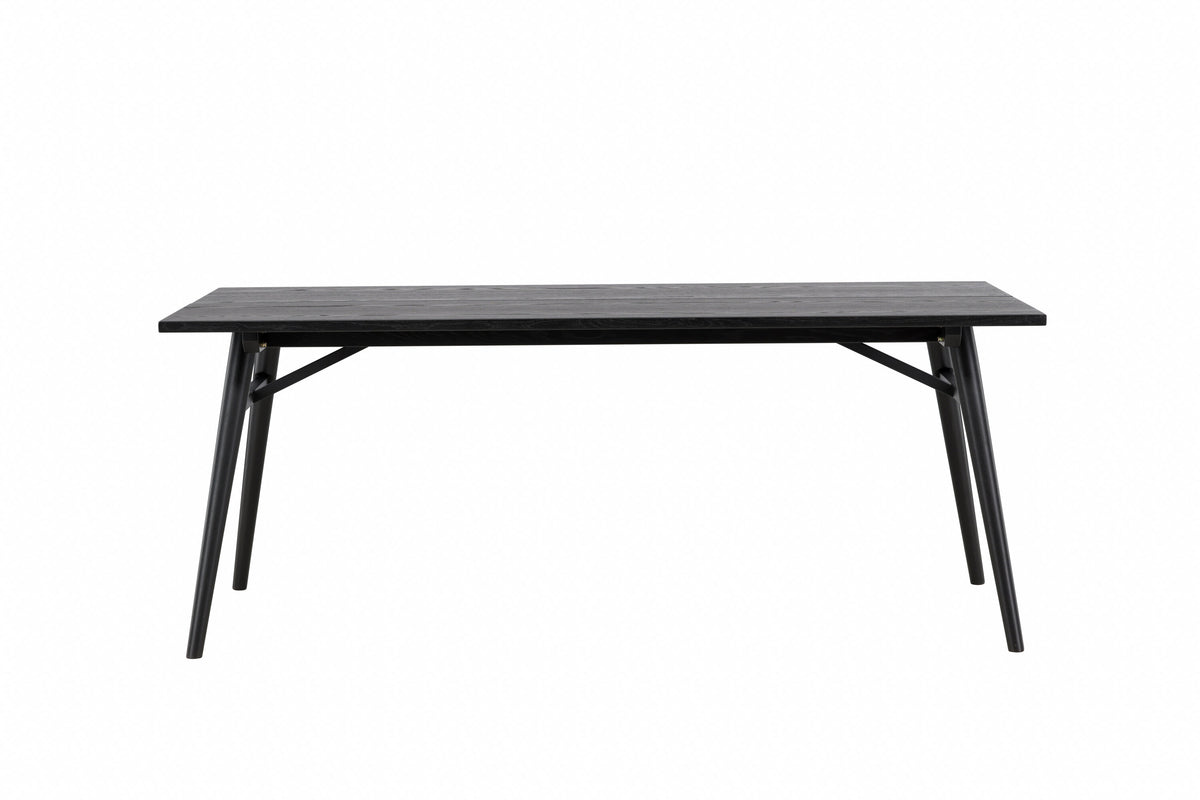 Sleek spisebord - 195 × 95 cm - sort - billede 12