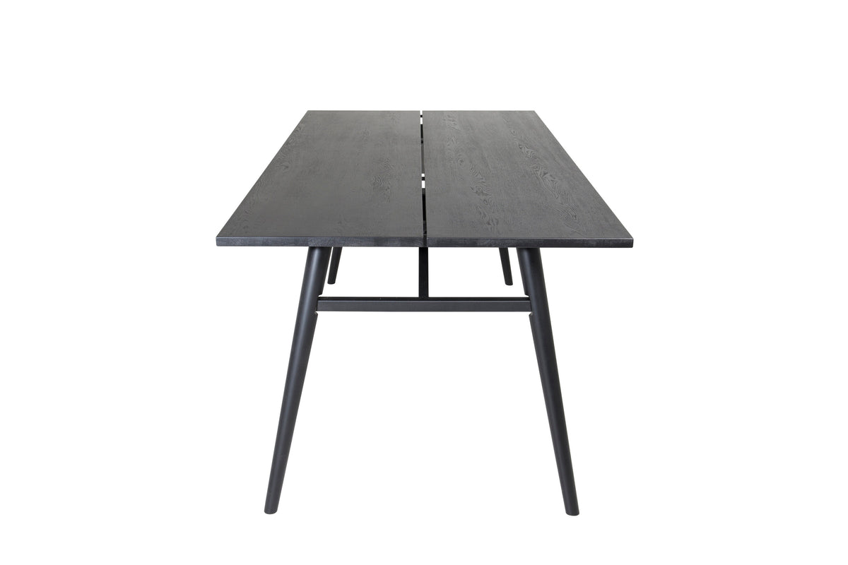 Sleek spisebord - 195 × 95 cm - sort - billede 2