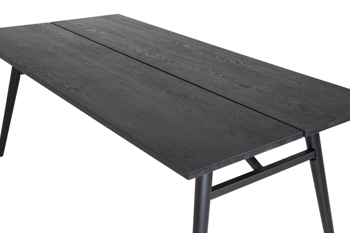 Sleek spisebord - 195 × 95 cm - sort - billede 9