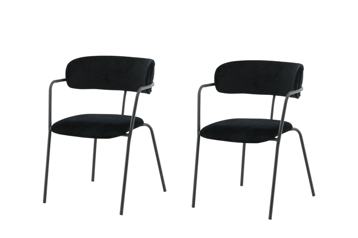 Arrow spisebordsstole - sort - 2 stk. - billede 1