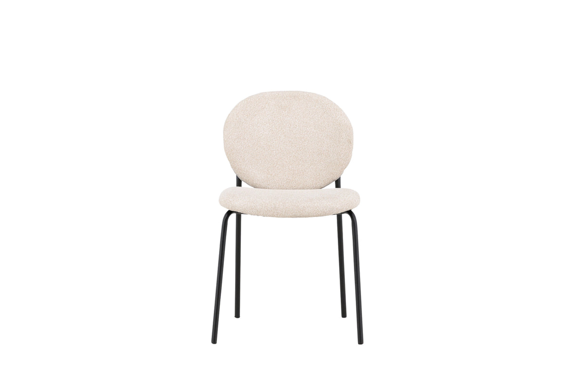 Vault spisebordsstole - beige, sort - 2 stk. - billede 1