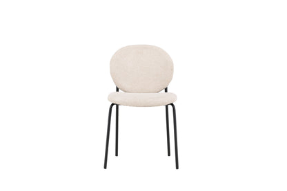 Vault spisebordsstole - beige, sort - 2 stk. - billede 1