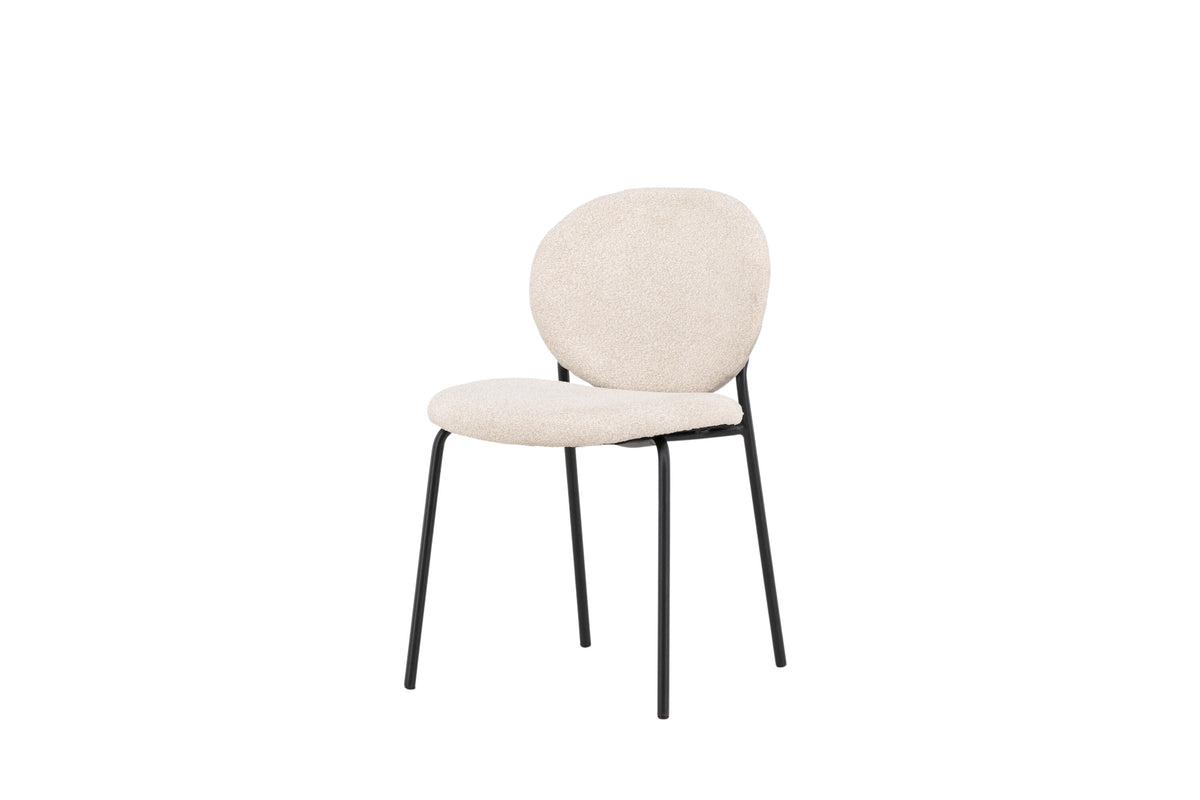 Vault spisebordsstole - beige, sort - 2 stk. - billede 3