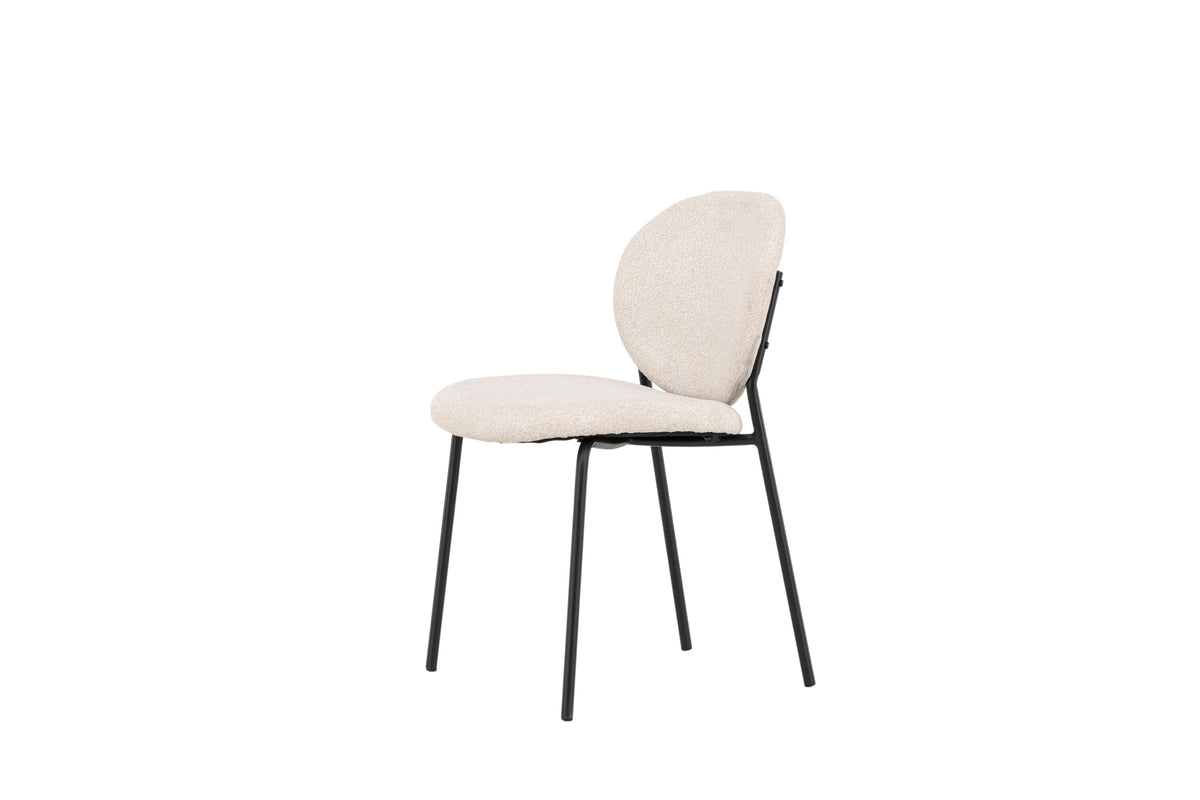 Vault spisebordsstole - beige, sort - 2 stk. - billede 4