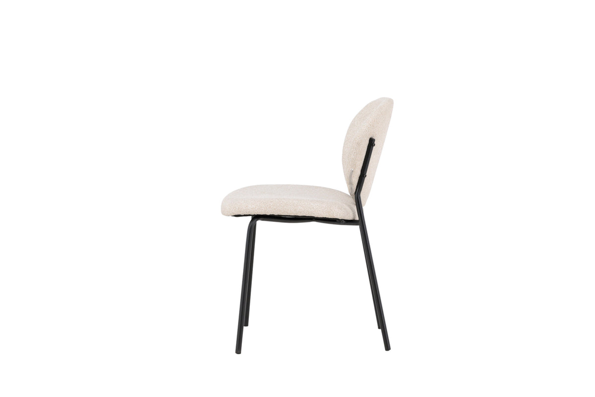Vault spisebordsstole - beige, sort - 2 stk. - billede 5