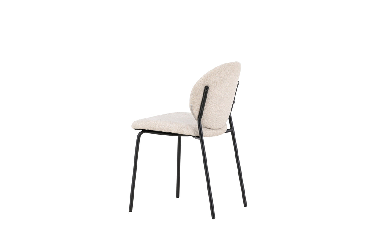 Vault spisebordsstole - beige, sort - 2 stk. - billede 6