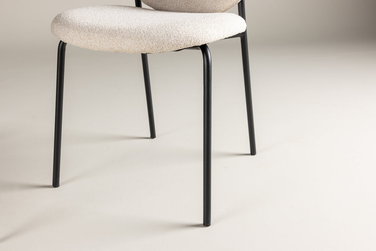Vault spisebordsstole - beige, sort - 2 stk. - billede 16