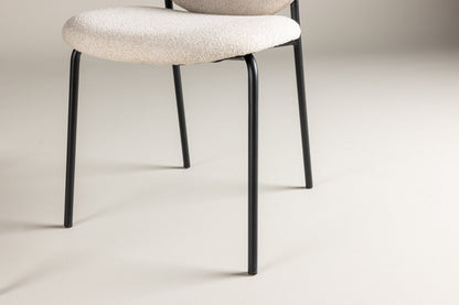 Vault spisebordsstole - beige, sort - 2 stk. - billede 16