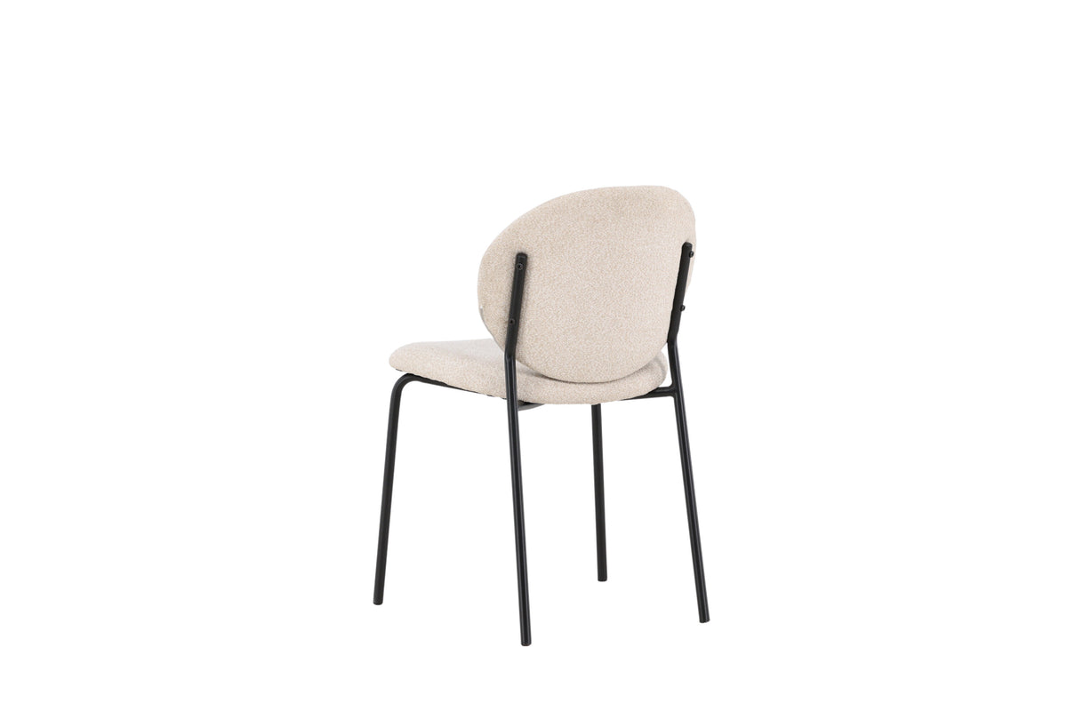 Vault spisebordsstole - beige, sort - 2 stk. - billede 7