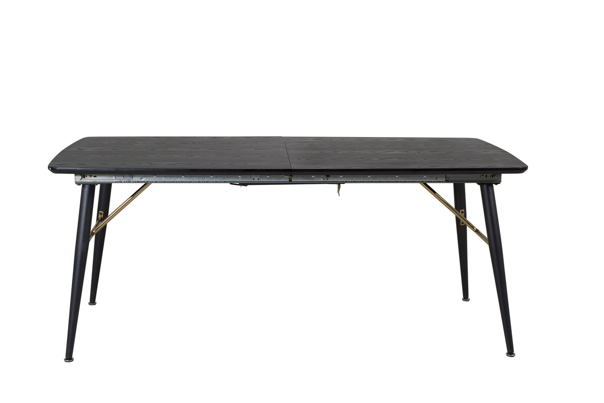 Gold spisebord - 180 × 85 cm - sort - billede 1