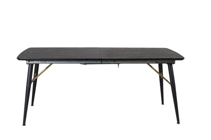 Gold spisebord - 180 × 85 cm - sort - billede 1
