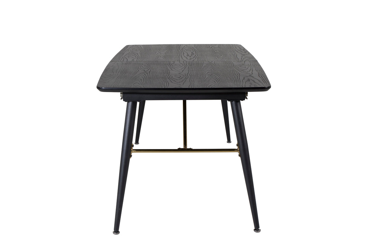 Gold spisebord - 180 × 85 cm - sort - billede 2