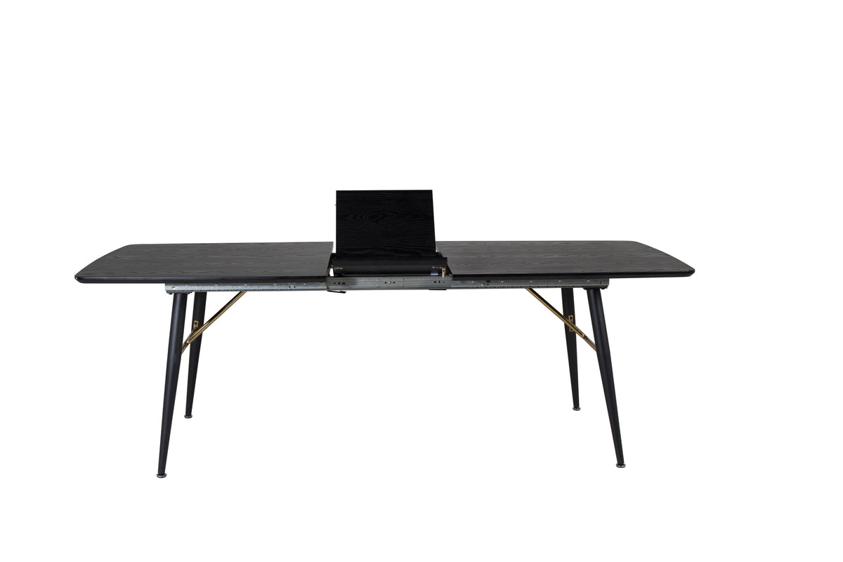 Gold spisebord - 180 × 85 cm - sort - billede 4