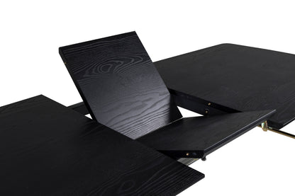 Gold spisebord - 180 × 85 cm - sort - billede 6