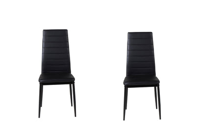 Slim spisebordsstole - sort - 2 stk. - billede 1