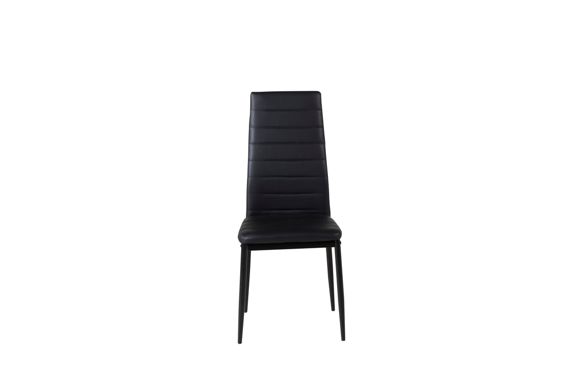 Slim spisebordsstole - sort - 2 stk. - billede 2