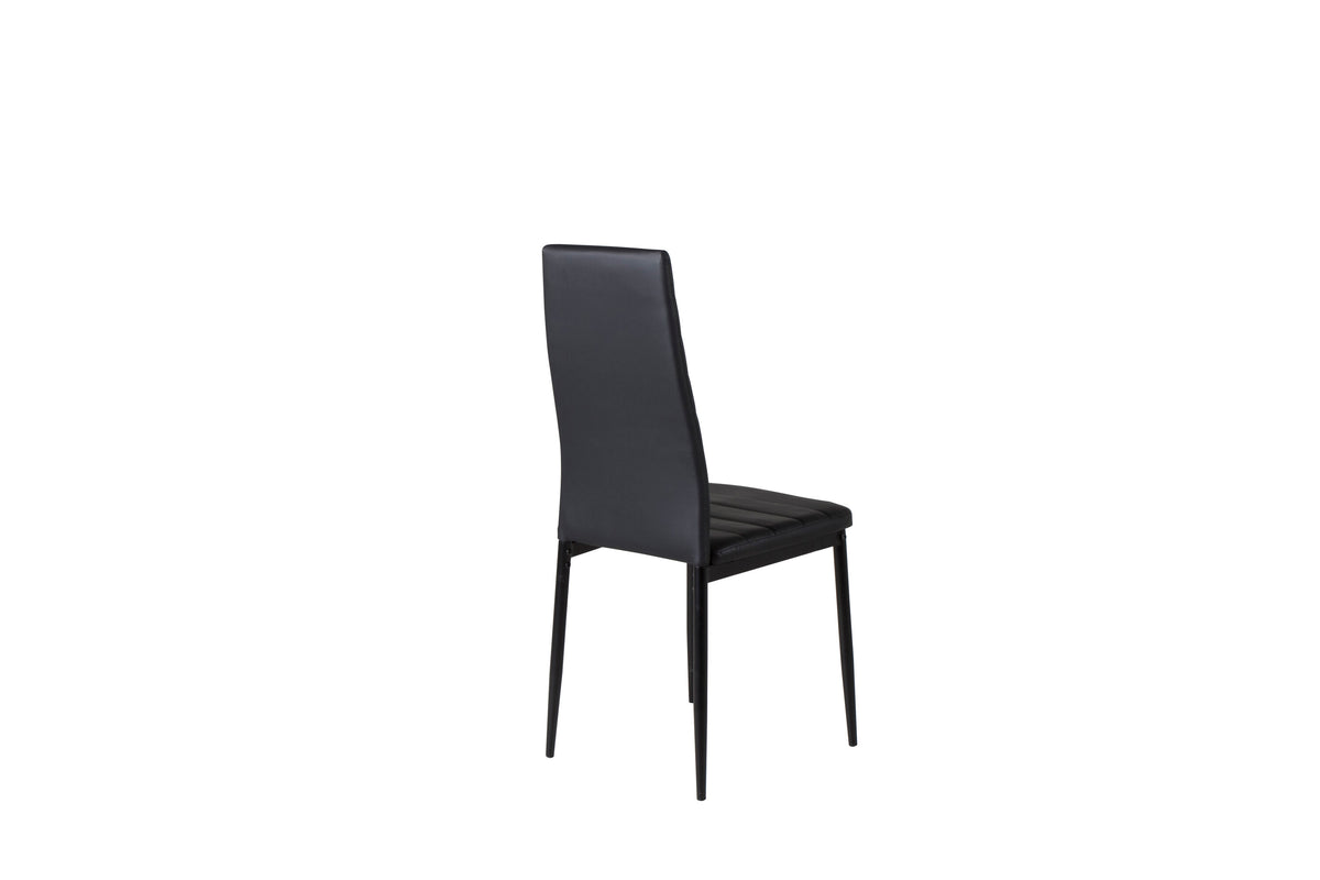 Slim spisebordsstole - sort - 2 stk. - billede 3