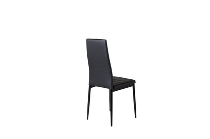 Slim spisebordsstole - sort - 2 stk. - billede 3