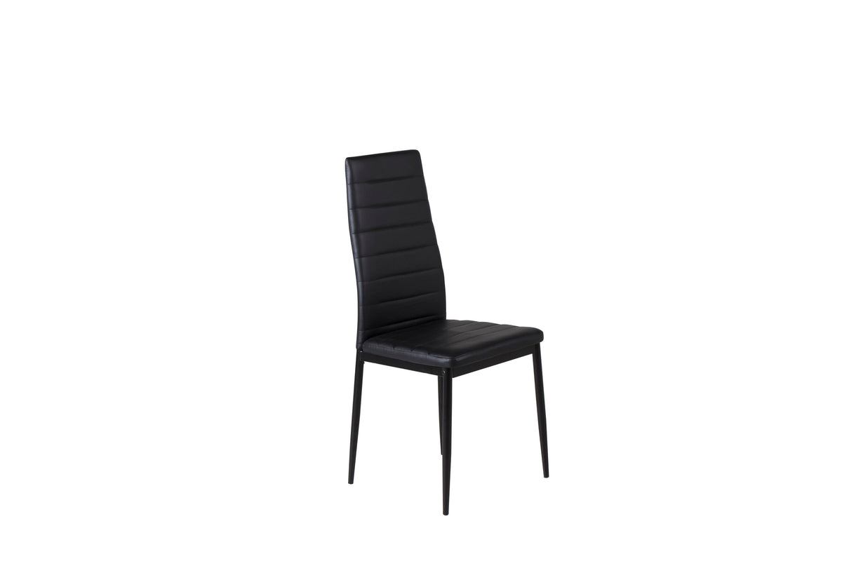 Slim spisebordsstole - sort - 2 stk. - billede 4