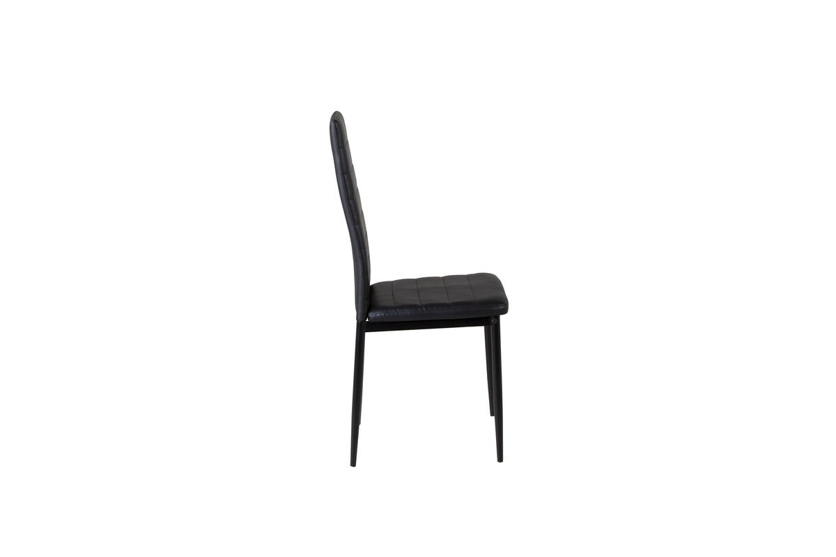 Slim spisebordsstole - sort - 2 stk. - billede 5