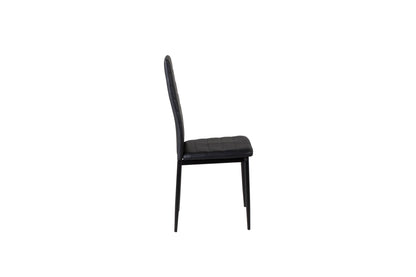 Slim spisebordsstole - sort - 2 stk. - billede 5