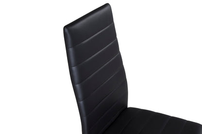 Slim spisebordsstole - sort - 2 stk. - billede 6