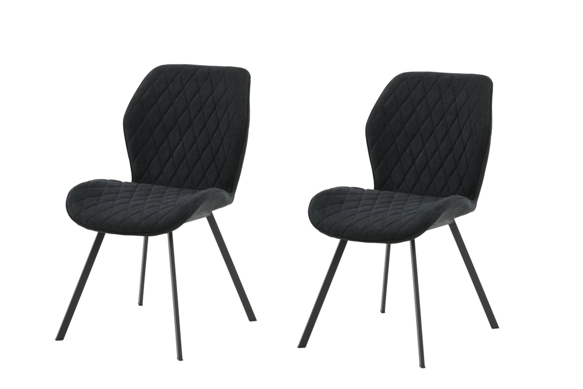 Gemma spisebordsstole - sort - 2 stk. - billede 1