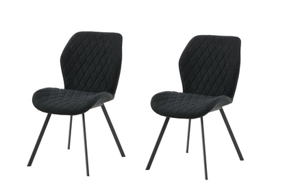 Gemma spisebordsstole - sort - 2 stk. - billede 1