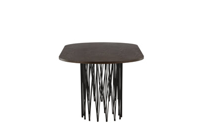 Stone ovalt spisebord - 220 × 100 cm - sort, mokka - billede 8