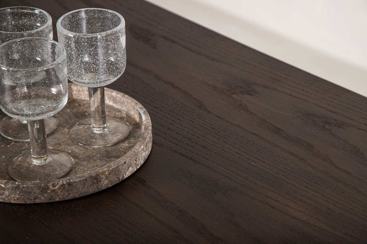 Stone ovalt spisebord - 220 × 100 cm - sort, mokka - billede 16