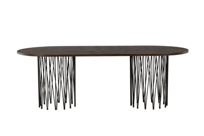 Stone ovalt spisebord - 220 × 100 cm - sort, mokka - billede 11