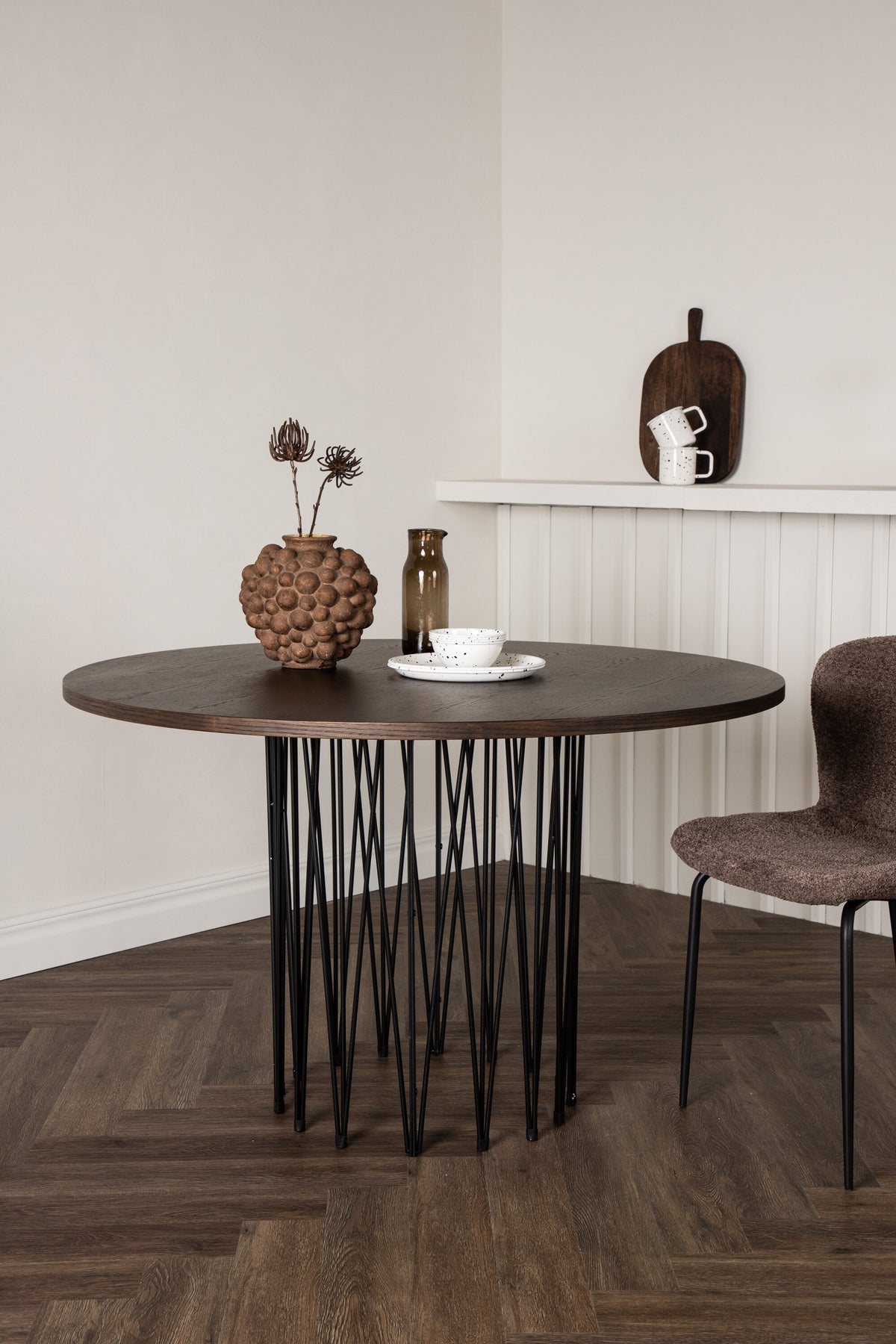 Stone rundt spisebord - Ø120 cm - sort, mokka - billede 17