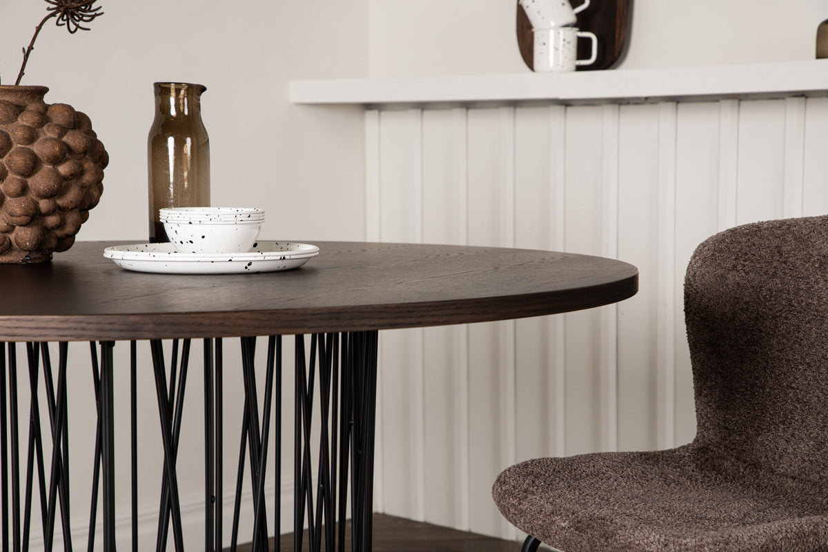 Stone rundt spisebord - Ø120 cm - sort, mokka - billede 14